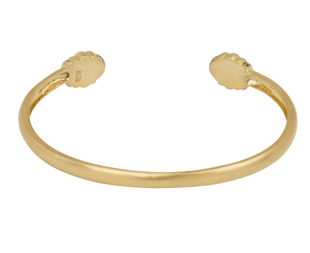 Champagne Diamond Small Dome Cuff Bracelet