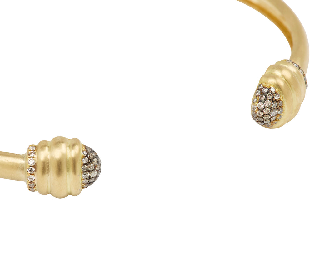Champagne Diamond Small Dome Cuff Bracelet