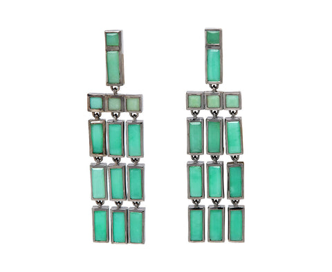 Nak Armstrong Nakard Chrysoprase Paintbrush Fringe Earrings