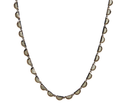 Nak Armstrong Nakard Pyrite Riviere Scallop Necklace
