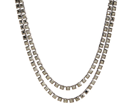 Nak Armstrong Nakard Pyrite Opera Tile Necklace - Doubled