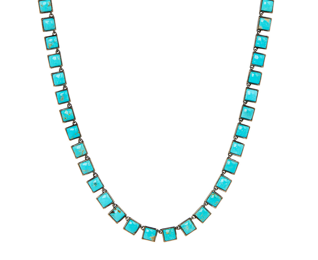 Nak Armstrong Turquoise Riviere Square Tile Necklace