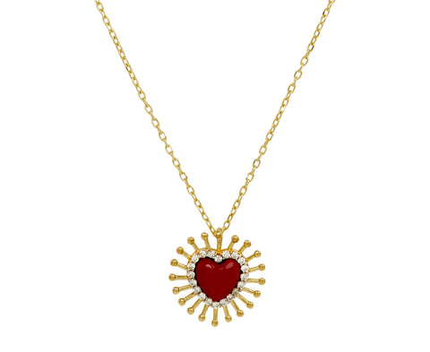 L'Atelier Nawbar Mini Spiky Heart Pendant Necklace