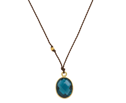 Margaret Solow London Blue Topaz Pendant Necklace