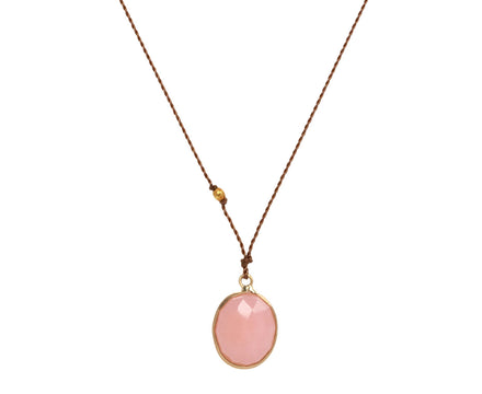 Margaret Solow Pink Opal Pendant Necklace