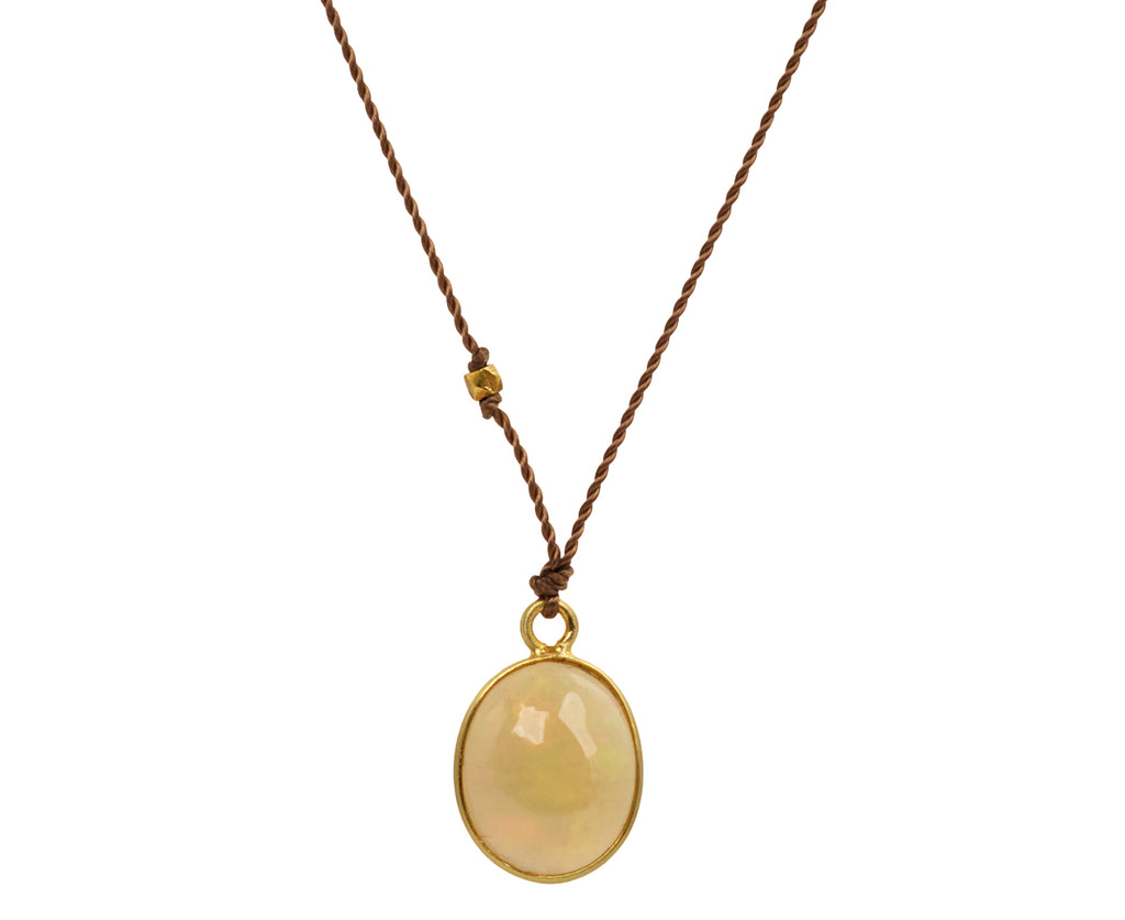 Margaret Solow Cabochon Opal Pendant Necklace