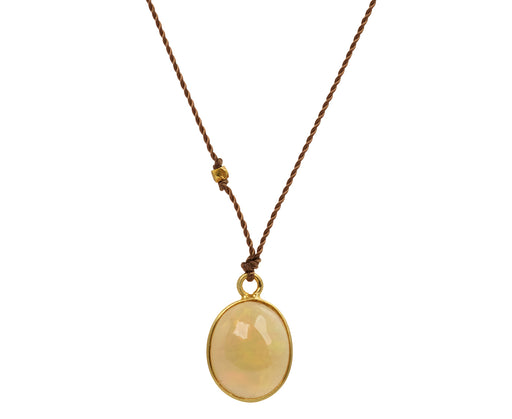 Margaret Solow Cabochon Opal Pendant Necklace