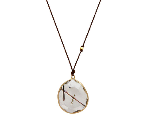 Margaret Solow Tourmalated Quartz Pendant Necklace