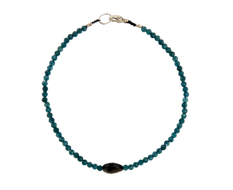 Margaret Solow London Blue Quartz and Tourmaline Beaded Bracelet