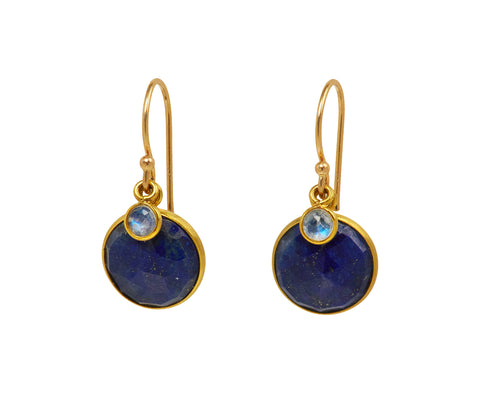 Lapis and Moonstone Earrings - TWISTonline