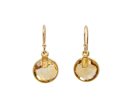Margaret Solow Citrine and Yellow Sapphire Earrings
