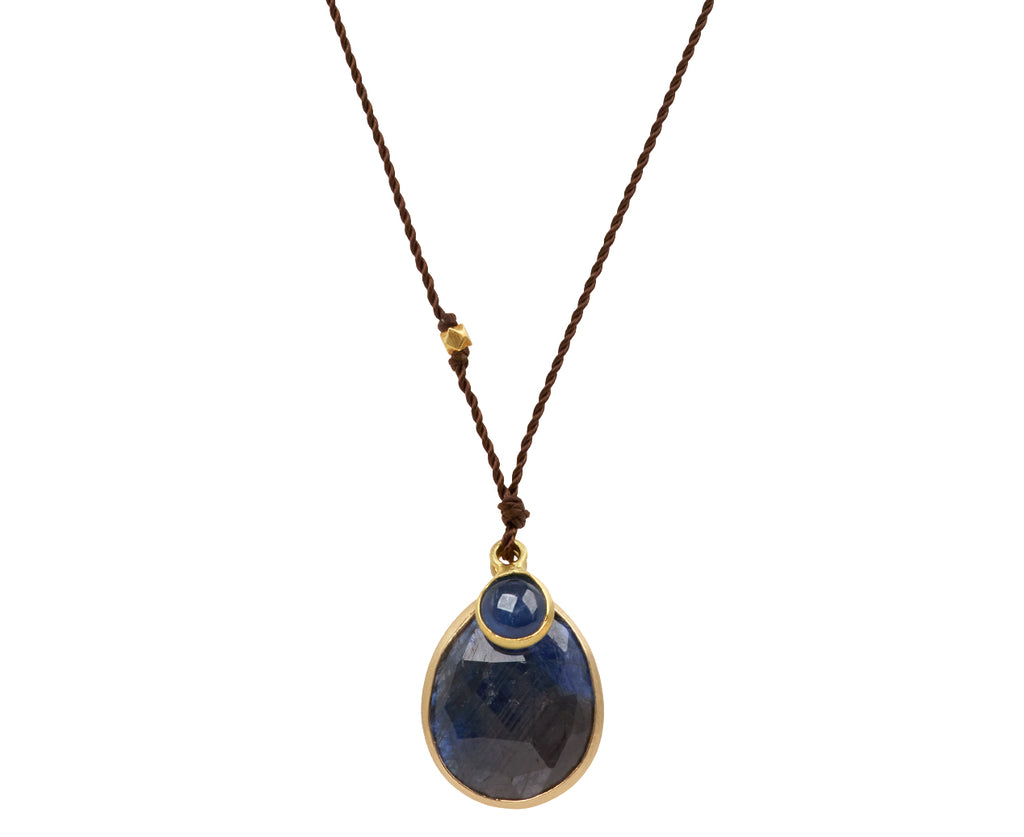 Margaret Solow Double Sapphire Pendant Necklace