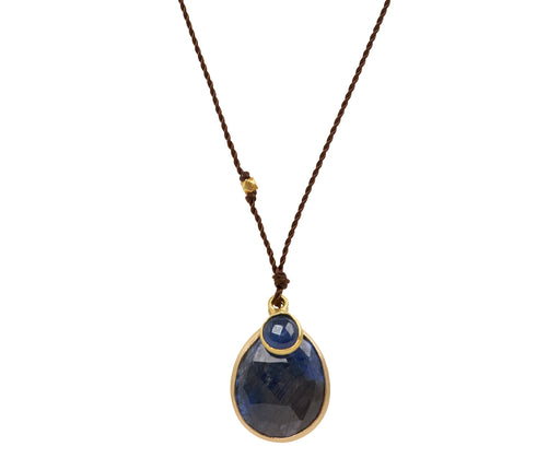 Margaret Solow Double Sapphire Pendant Necklace