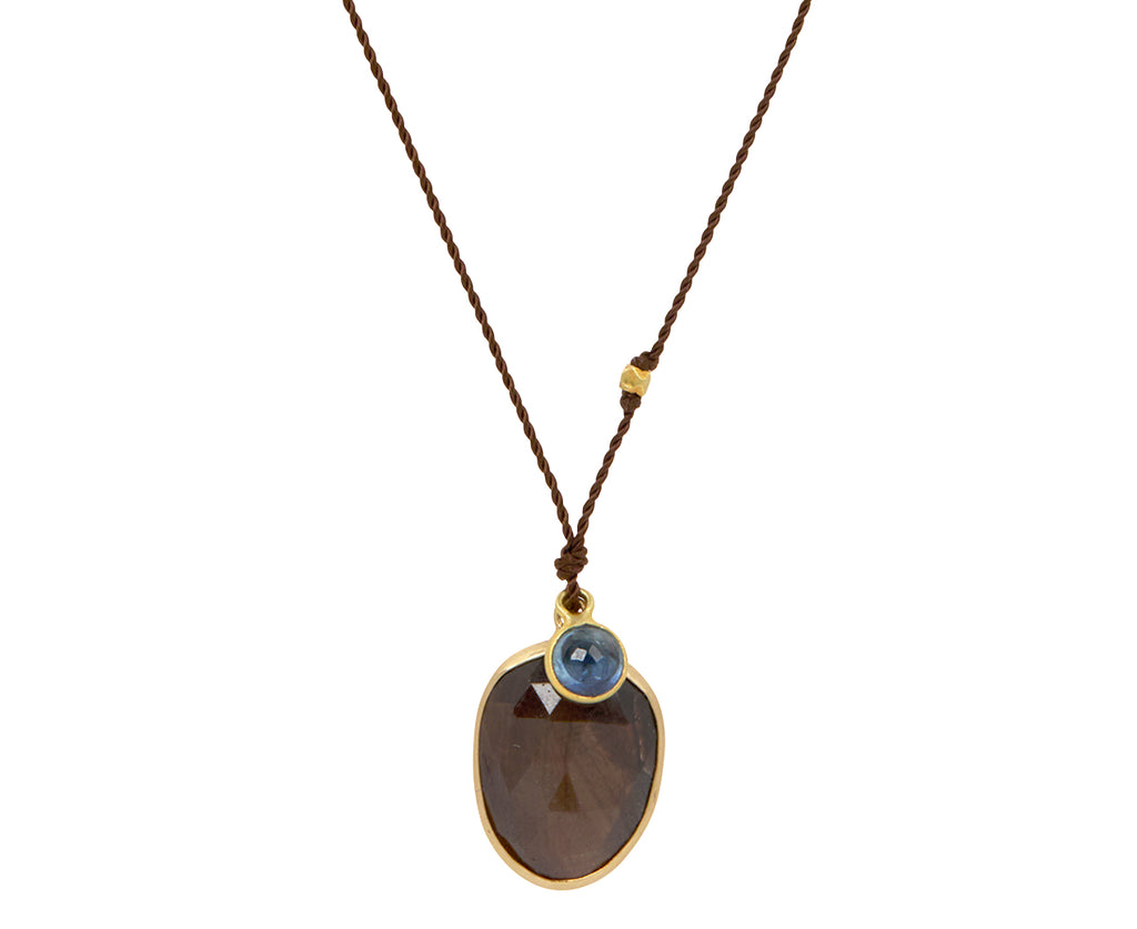 Margaret Solow Double Sapphire Pendant Necklace