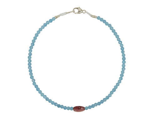 Margaret Solow Chalcedony and Tourmaline Beaded Bracelet