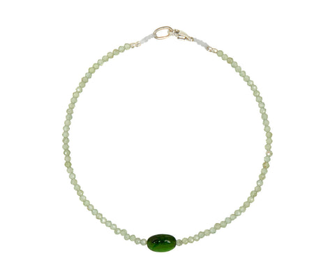 Margaret Solow Green Apatite and Chrome Diopside Beaded Bracelet