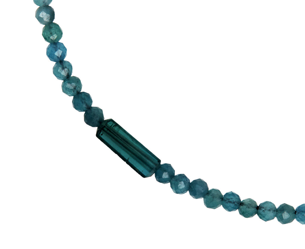 Margaret Solow Green Tourmaline Beaded Bracelet - Closeup