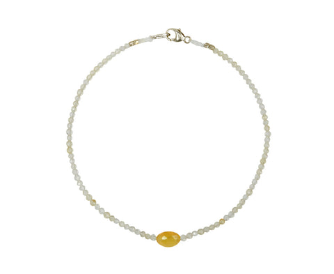 Margaret Solow Lemon Topaz and Opal Beaded Bracelet
