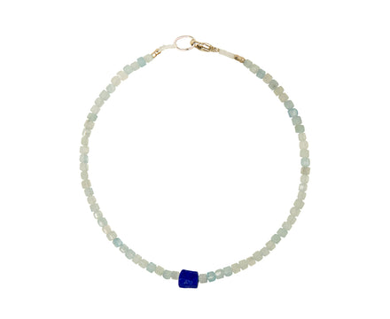 Margaret Solow Aquamarine and Lapis Beaded Bracelet