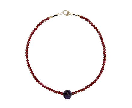 Margaret Solow Garnet and Iolite Beaded Bracelet