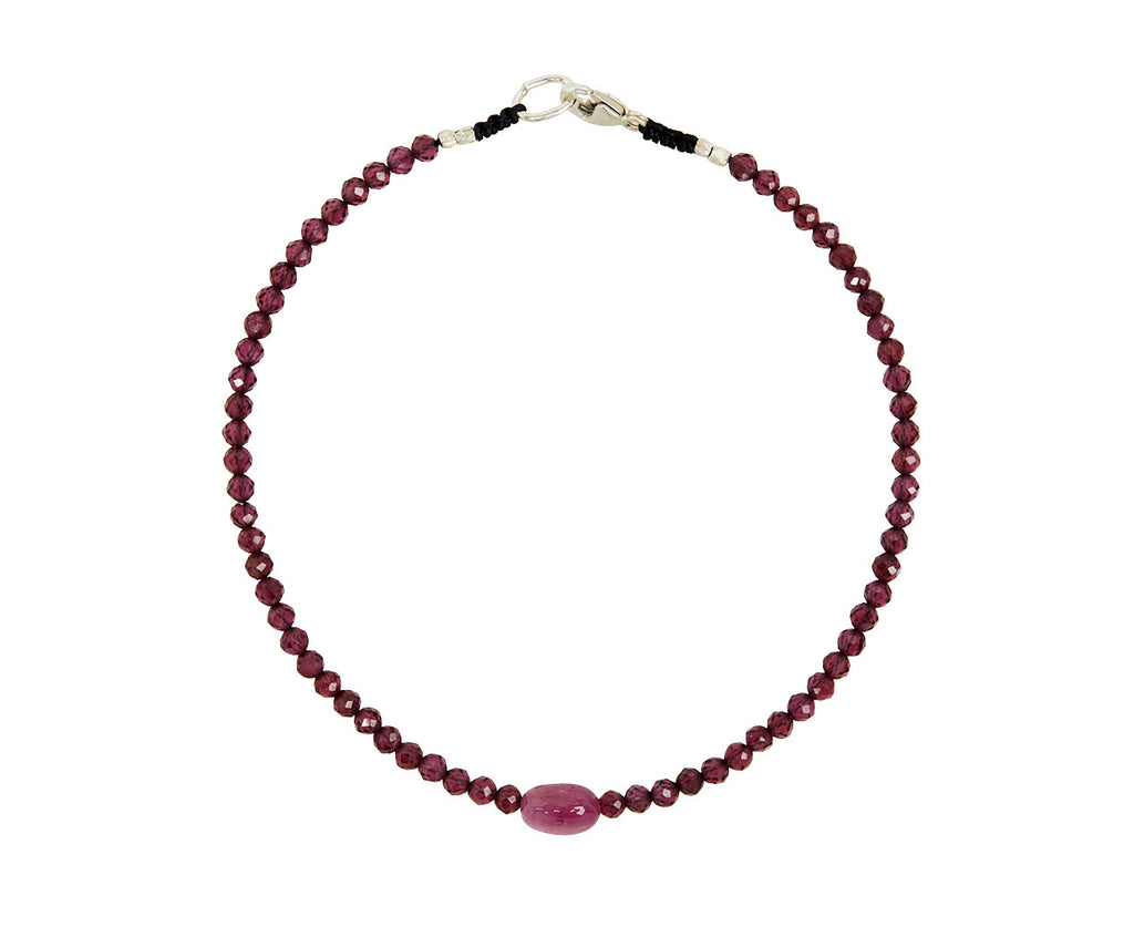 Margaret Solow Garnet and Ruby Beaded Bracelet