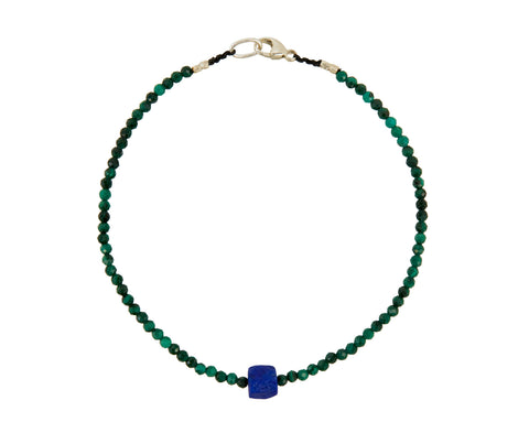 Malachite and Lapis Beaded Bracelet - TWISTonline