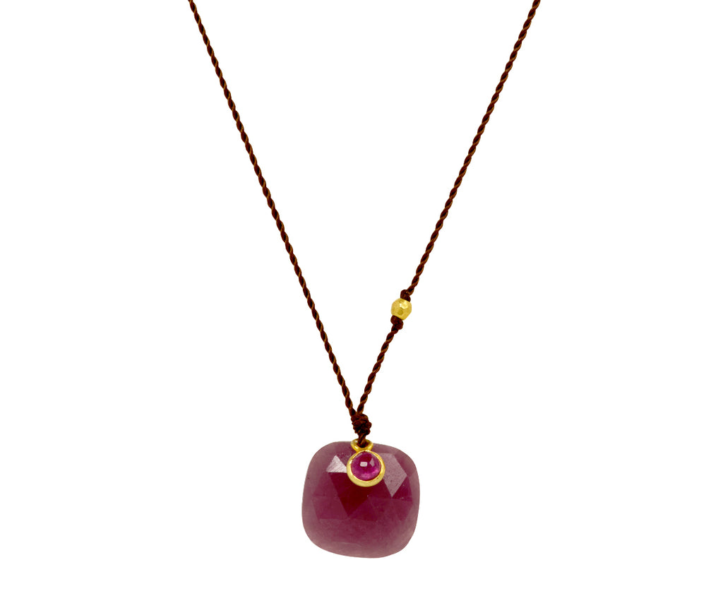 Margaret Solow Double Ruby Pendant Necklace
