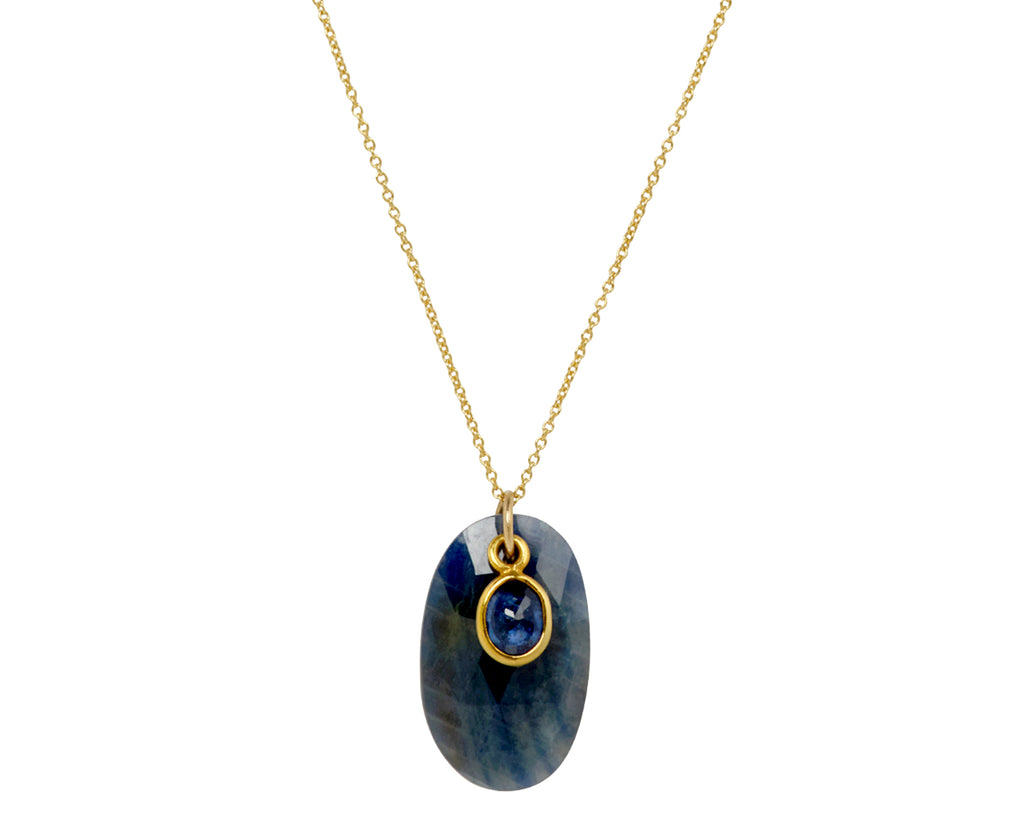 Margaret Solow Double Sapphire Pendant Necklace