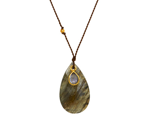 Labradorite and Tanzanite Pendant Necklace