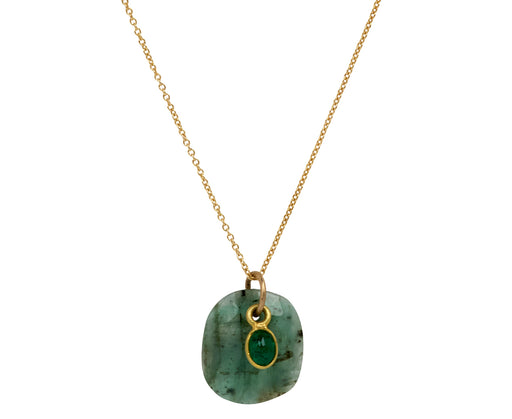 Margaret Solow Double Emerald Pendant Necklace
