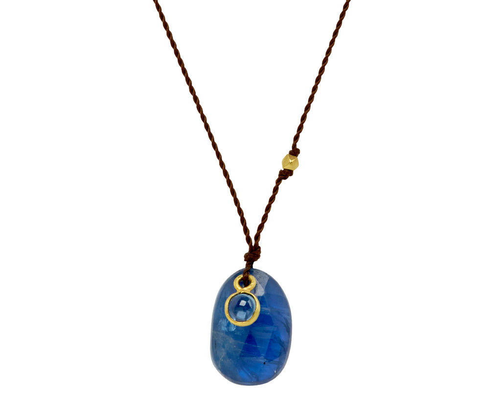 Margaret Solow Kyanite and Sapphire Pendant Necklace