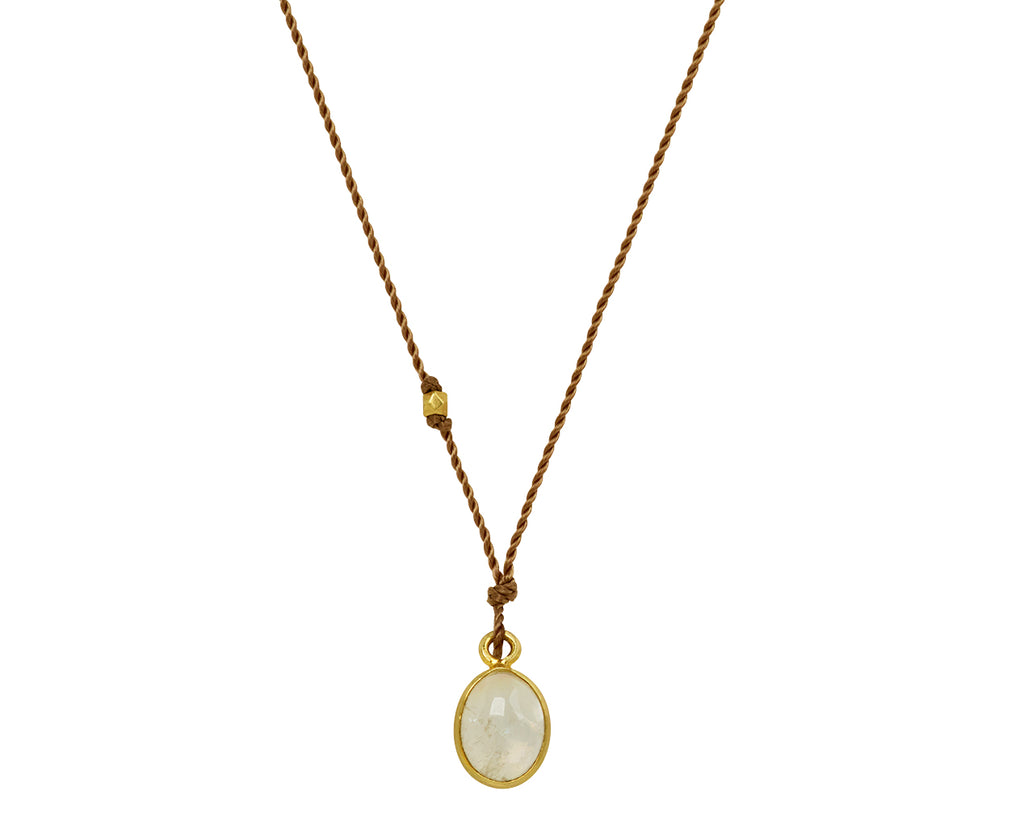 Margaret Solow Double Rainbow Moonstone Pendant Necklace