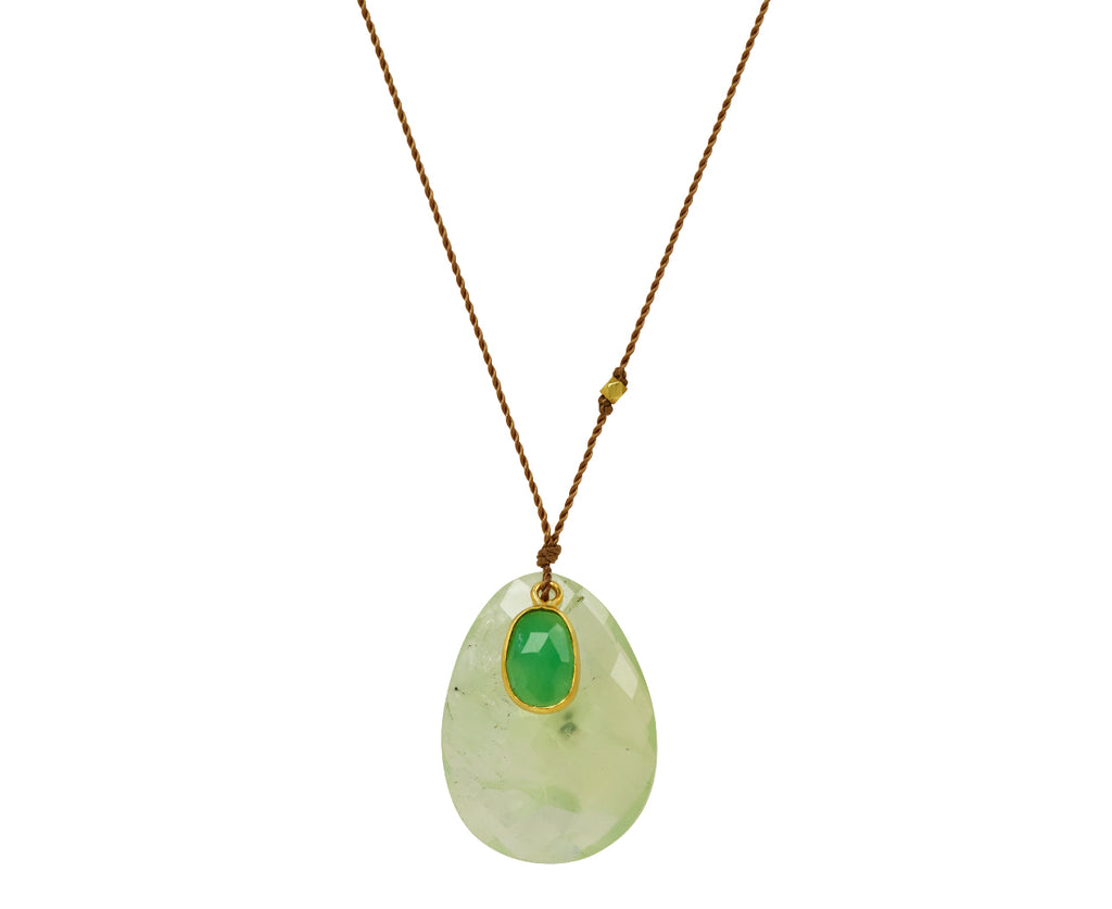 Margaret Solow Prehnite and Chrysoprase Pendant Necklace