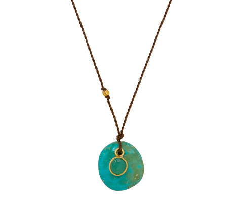 Turquoise and Chrysoprase Pendant Necklace - TWISTonline
