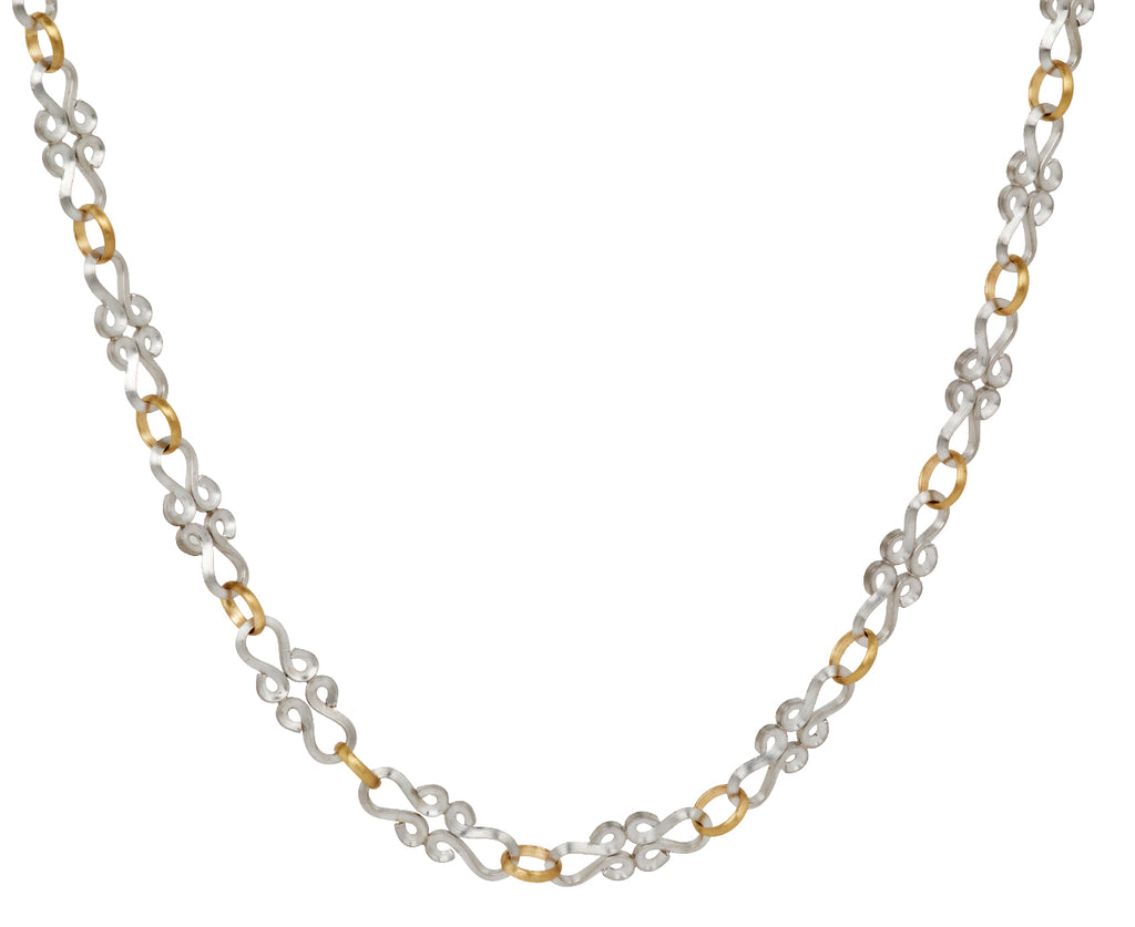 Platinum Volute Chain Necklace