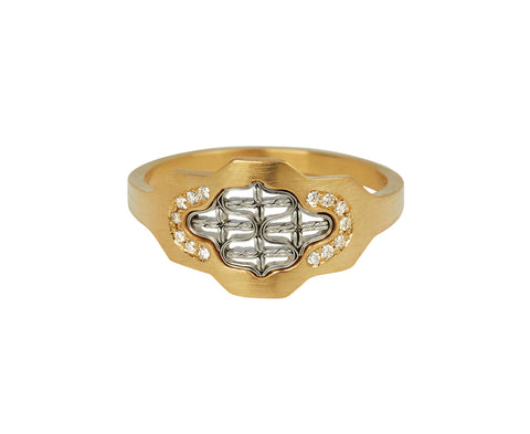 Nikolle Radi Small Tune Ring with Pavé Diamonds