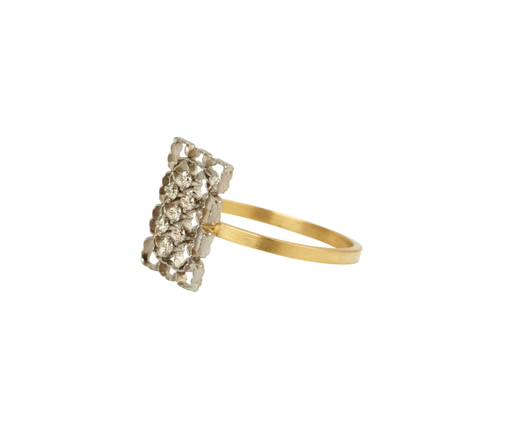 Nikolle Radi Airy Lace Diamond Ring Side View