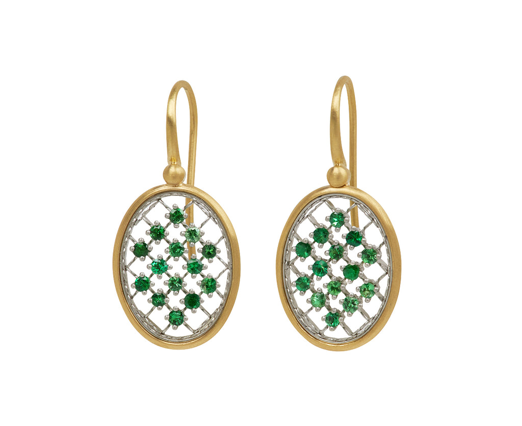 Tsavorite Garnet Oval Earrings