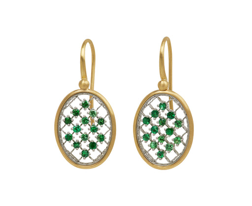 Tsavorite Garnet Oval Earrings