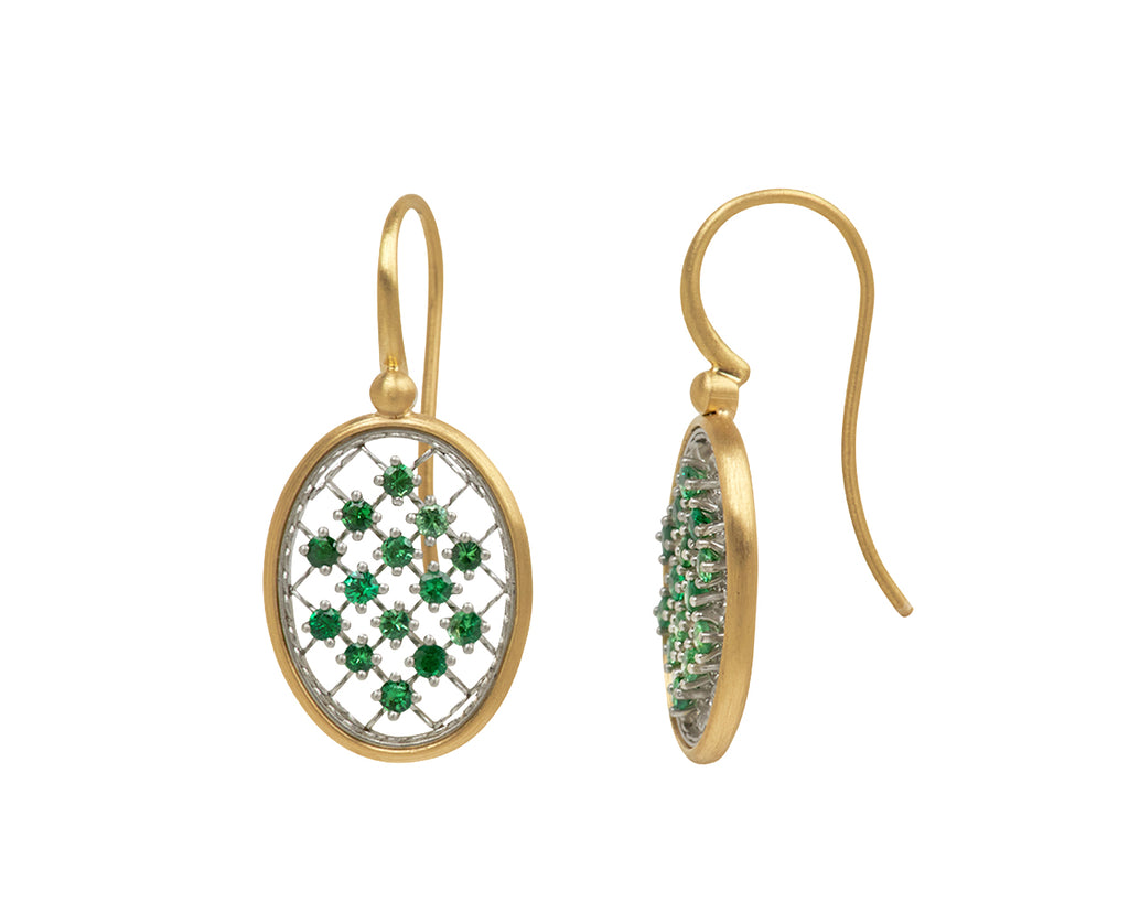 Tsavorite Garnet Oval Earrings