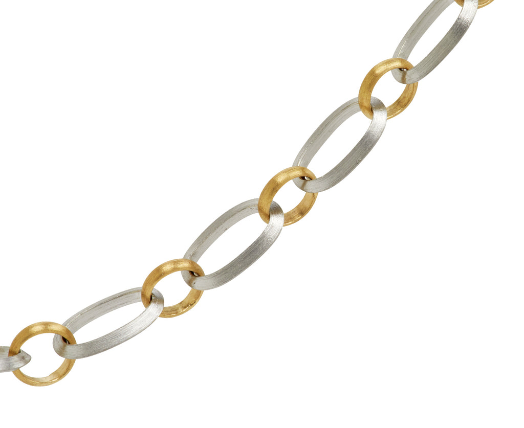 Platinum and Gold Mixed Link Necklace