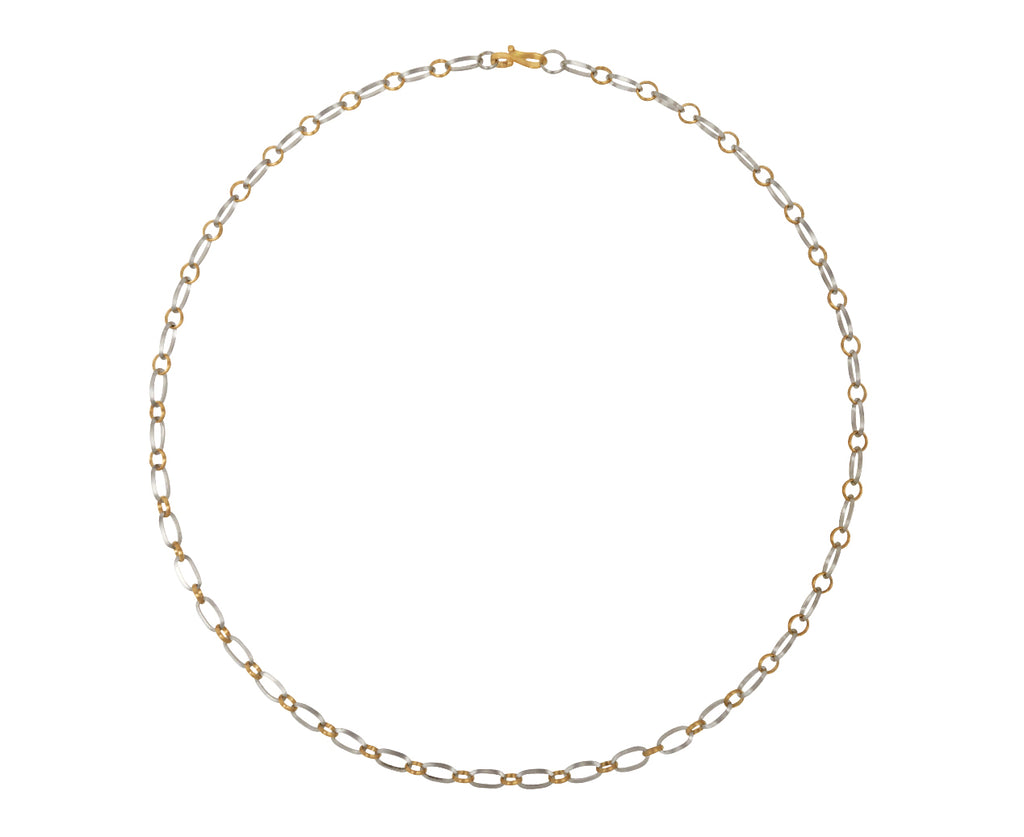 Platinum and Gold Mixed Link Necklace