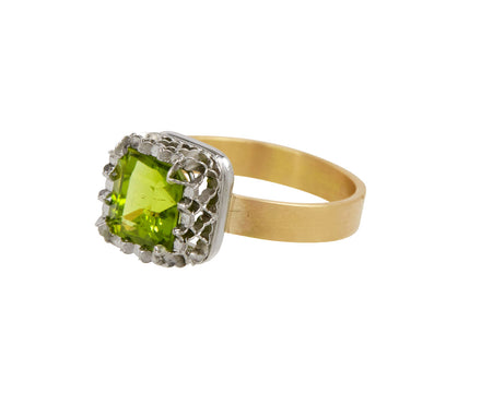 Lime Green Tourmaline Ring