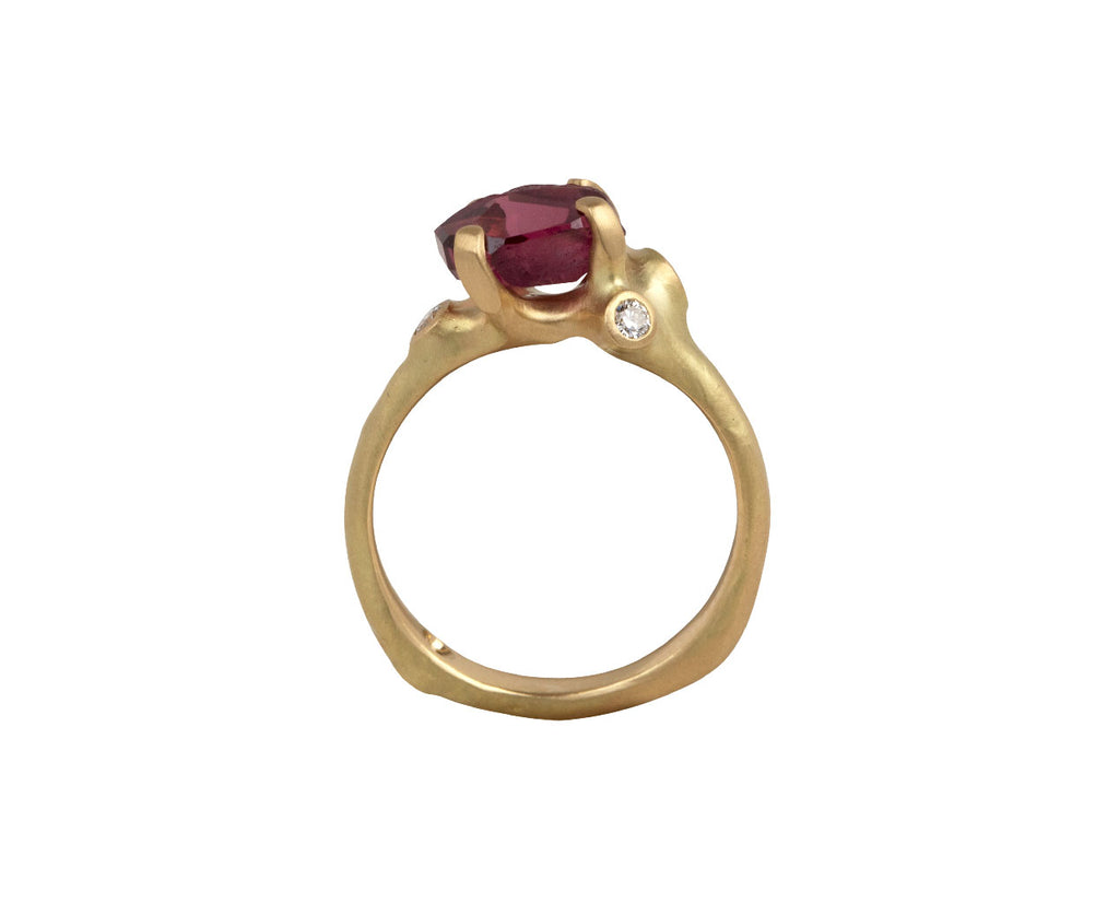 Rhodolite Garnet Rough Luxe Ring