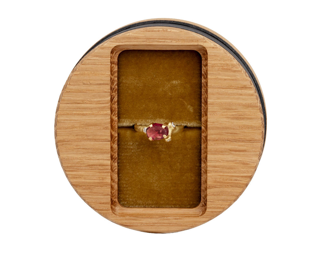 Rhodolite Garnet Rough Luxe Ring
