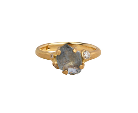 Aqua Montana Sapphire Rough Luxe Ring