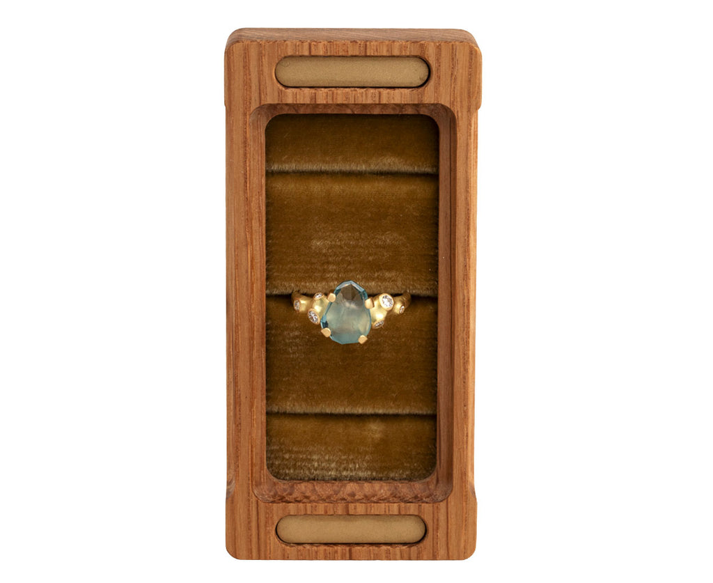 Blue Montana Sapphire and Diamond Rough Luxe Ring