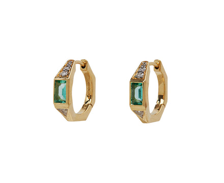 Emerald and Diamond Samskara Earrings