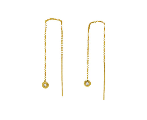 Round Diamond Nesting Gem Drop Earrings