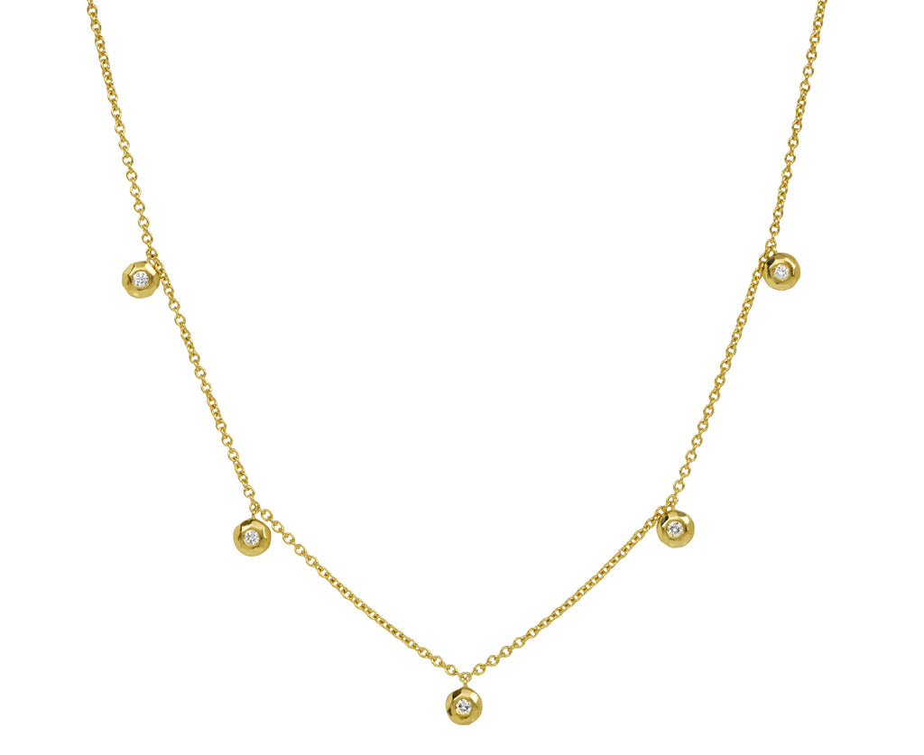 Five Diamond Nesting Gem Necklace